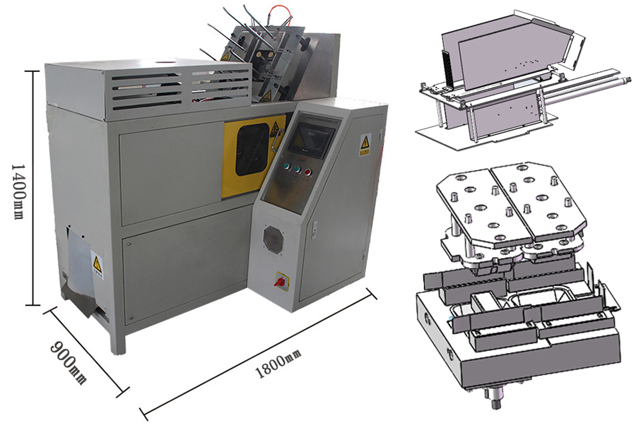 Disposable paper lunch box making machine