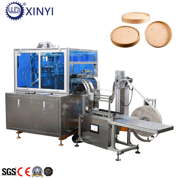 Automatic paper lid forming machine for cup and bowl